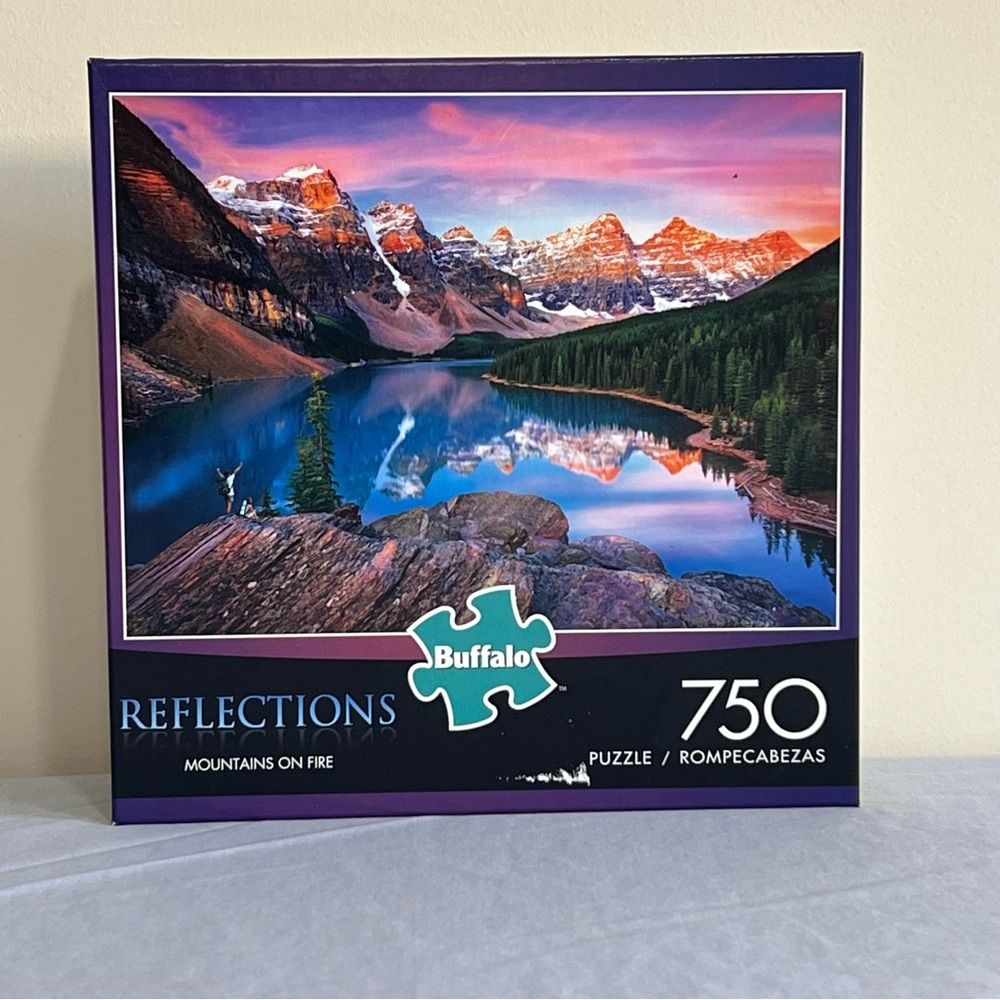 Buffalo Reflections 750-Piece Puzzle - Mountains on Fire